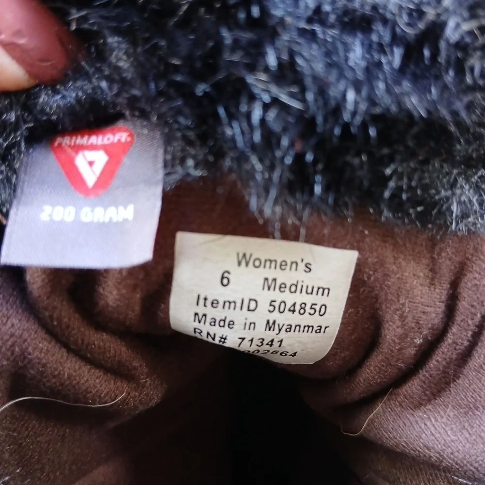 LL Bean Women’s Faux Fur Lined Camouflage Tek Primaloft  Boots Size 6